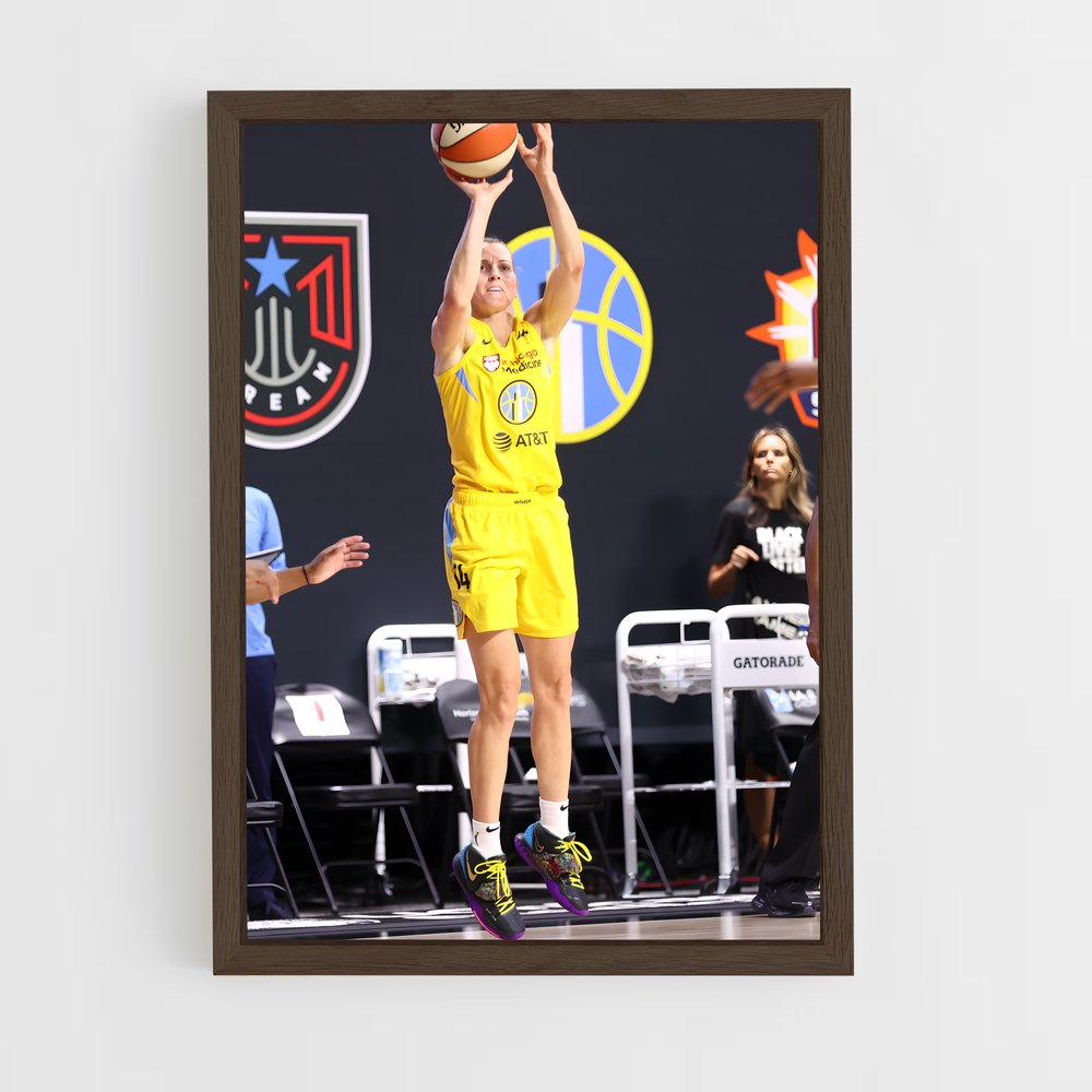 Poster Allie en Jaune – affiche Basketball (vue 5)